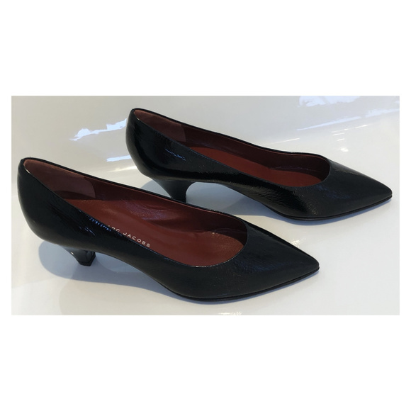 Marc by Marc Jacobs Black Leather Pumps Size 7 - Picture 3 of 8
